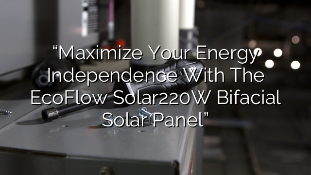“Maximize Your Energy Independence with the EcoFlow Solar220W Bifacial Solar Panel”